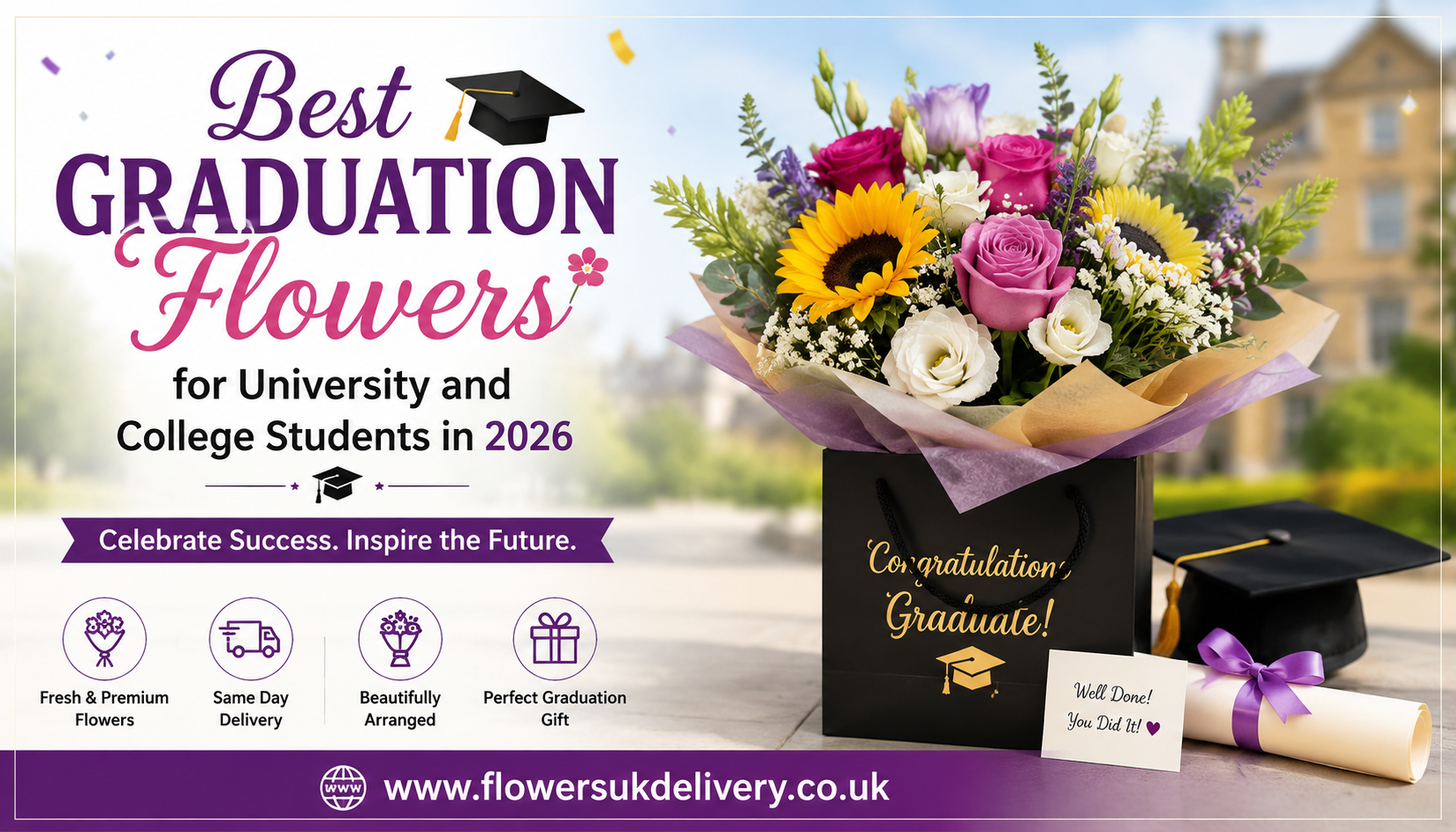 Best Graduation Flowers for University and College Students in 2026