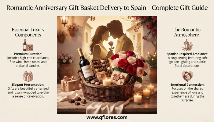 Romantic Anniversary Gift Basket Delivery to Spain – Complete Gift Guide